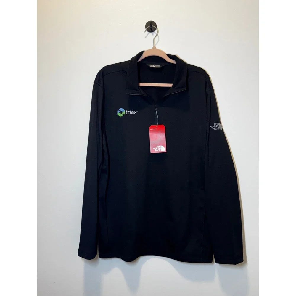 The‎ North Face Mens Tech 1/4 Zip Pullover Black Triax Logo XL NWT